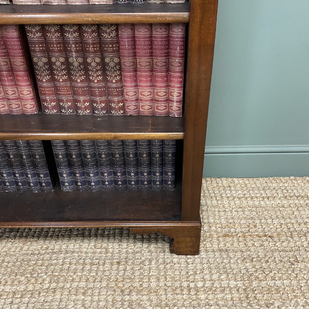 Fine Quality Victorian Mahogany Antique Open Bookcase View VII