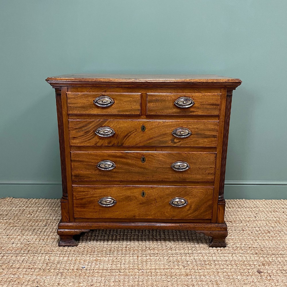 Country Georgian Mahogany Antique Chest Of Drawers