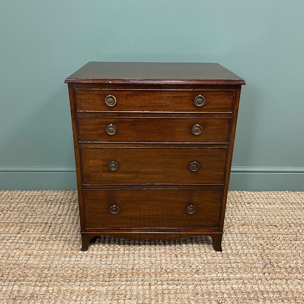 Edwardian Mahogany Small Antique Chest Of Drawers