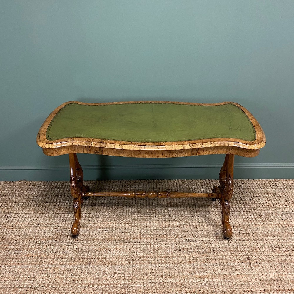Victorian Golden Rosewood Antique Writing Table