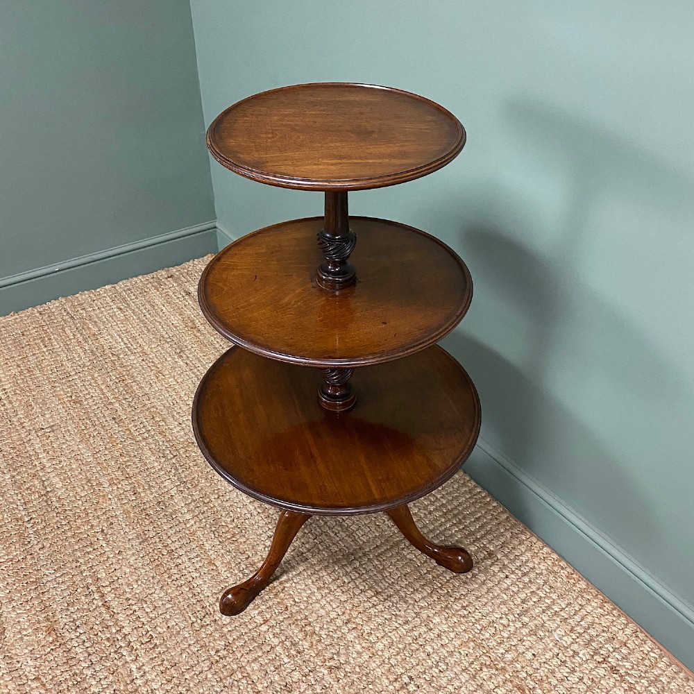 Quality Georgian Mahogany Antique Dumb Waiter
