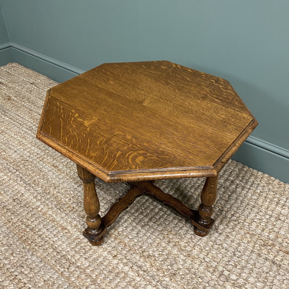 Quality Edwardian Oak Antique Coffee Table