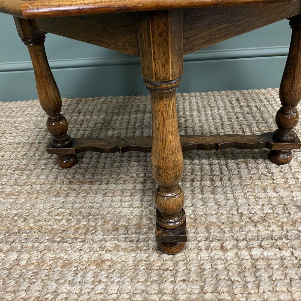 Quality Edwardian Oak Antique Coffee Table View IV