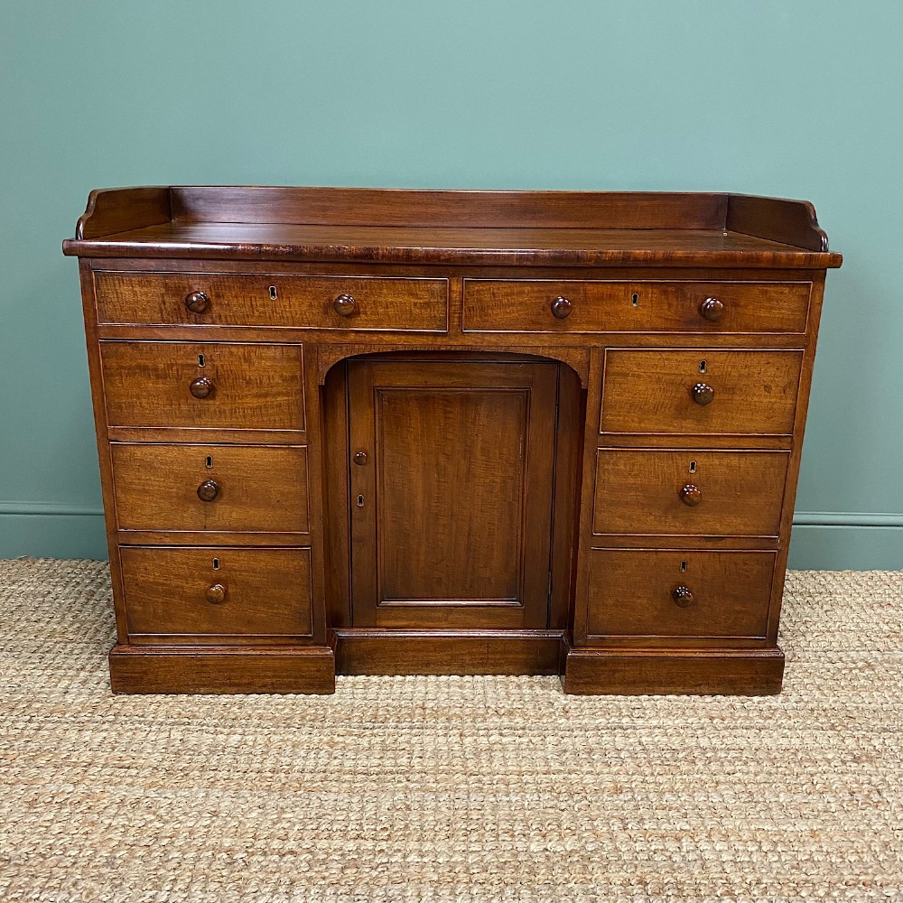 Beautiful Victorian Antique Pedestal Desk