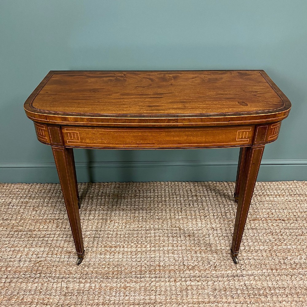 Elegant Georgian Mahogany Antique Side Games Table