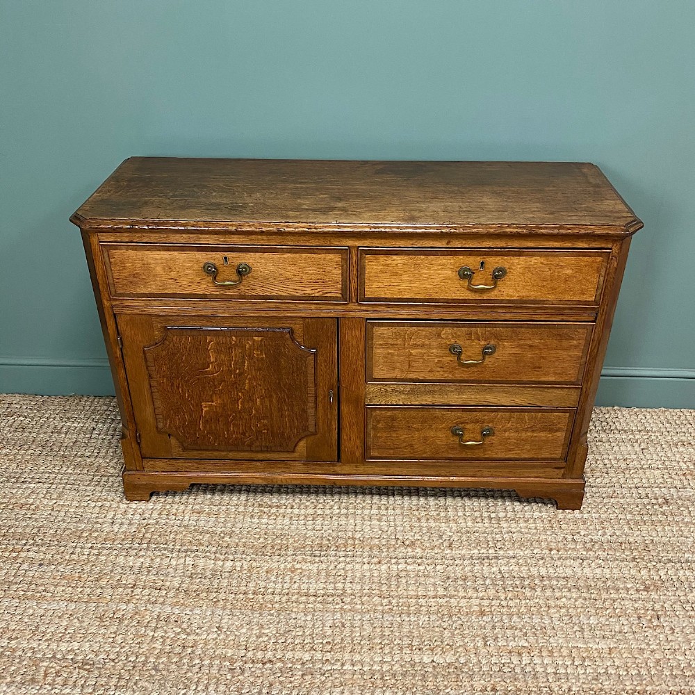 Georgian Oak Antique Dresser Base Cupboard