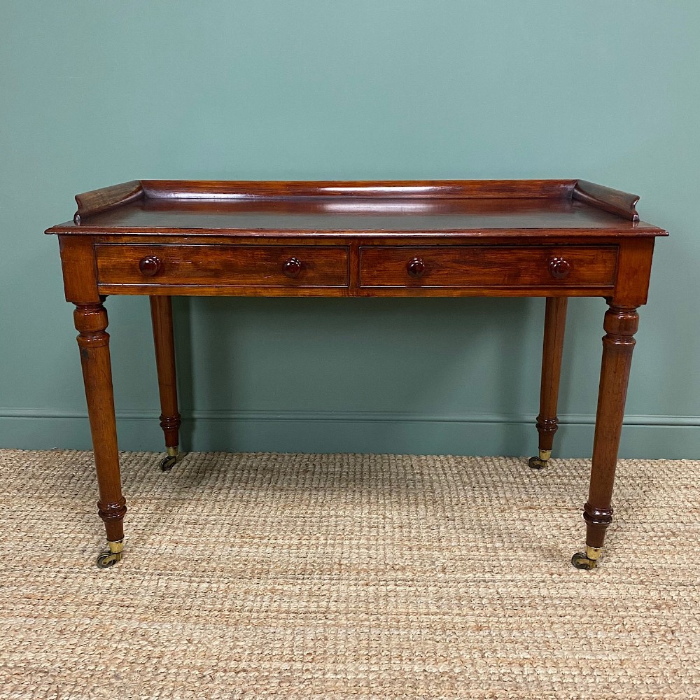 Large Victorian Mahogany Antique Writing Table