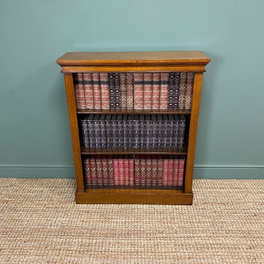 Quality Victorian Antique Oak Open Bookcase