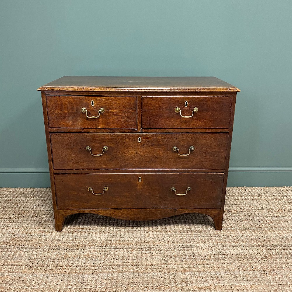 George III Country House Oak Antique Chest of Drawers