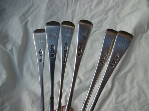 1799 FINE SET OF 6 YORK DESSERT FORKS BY HAMPTON PRICE AND CATTLE - ADDITIONAL PHOTO 1