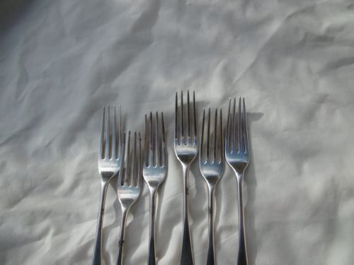1799 FINE SET OF 6 YORK DESSERT FORKS BY HAMPTON PRICE AND CATTLE - ADDITIONAL PHOTO 4