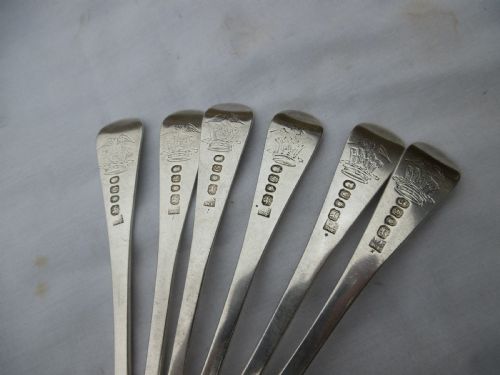 1802 FINE QUALITY SET OF 6 FEATHER EDGE DINNER FORKS ELEY AND FEARN 435G - ADDITIONAL PHOTO 1