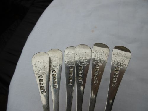 1802 FINE QUALITY SET OF 6 FEATHER EDGE DINNER FORKS ELEY AND FEARN 435G - ADDITIONAL PHOTO 2