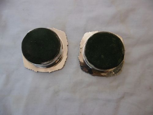 1897 RARE PAIR OF VICTORIAN SILVER WINE GLASS COASTERS BY BRADBURY - ADDITIONAL PHOTO 2