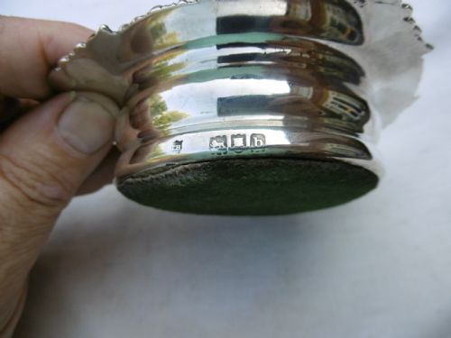1897 RARE PAIR OF VICTORIAN SILVER WINE GLASS COASTERS BY BRADBURY - ADDITIONAL PHOTO 4