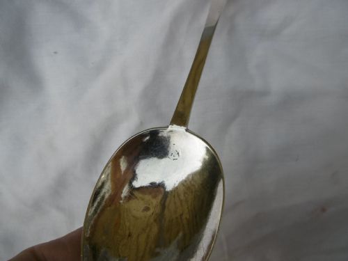 1680 VERY RARE SOUTHAMPTON TREFID SPOON MADE BY PETER WEBB 20CMS LONG - ADDITIONAL PHOTO 4