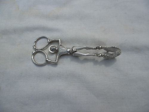 1848 fine pair of victorian harlequin sugar nips by f higgins 42g - CATEGORY: ANTIQUE SILVER - DATED 19TH CENTURY