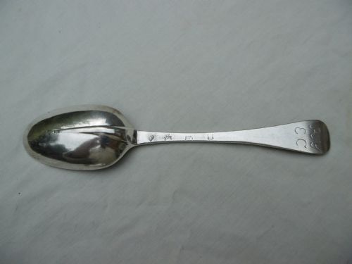 1717 rare scottish george 1st edinburgh rat tail tablespoon j tait 75g - CATEGORY: ANTIQUE SILVER - DATED 18TH CENTURY