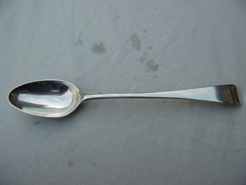 1783 rare georgian york basting spoon by hampton and price 120g - CATEGORY: ANTIQUE SILVER - DATED 18TH CENTURY