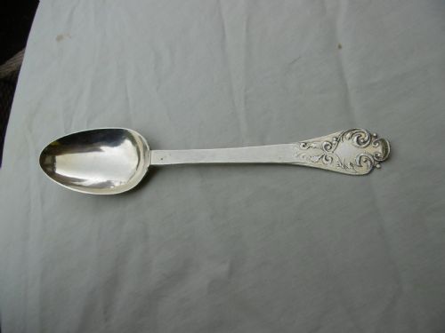 C1707 VERY RARE WEST COUNTRY LACE BACK TABLESPOON BY JOHN PIKE OF PLYMOUTH - ADDITIONAL PHOTO 5