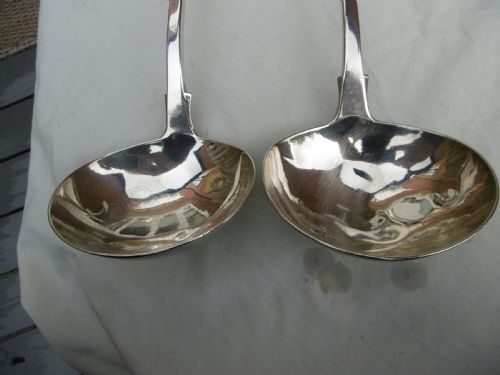 1829 VERY RARE PAIR OF YORK SOUP LADLES WITH TOWN MARK BY BCN 476 GRAMS PERIOD CREST - ADDITIONAL PHOTO 7