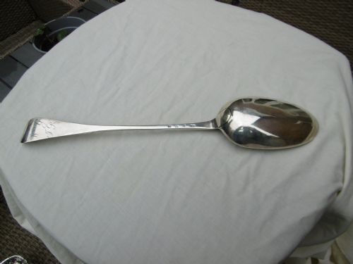 1758 MAGNIFICENT MASSIVE GEORGE 11 SCOTTISH HASH SPOON BY ROBERT GORDON 252G - ADDITIONAL PHOTO 1