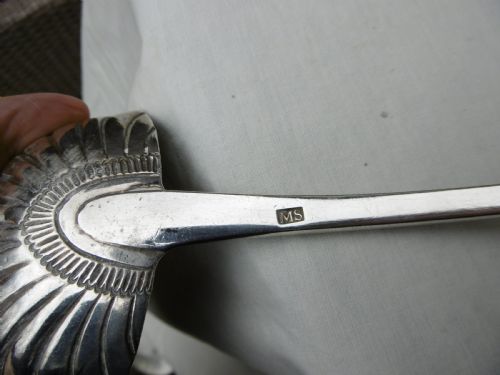 1788 MAGNIFICENT GEORGE 111 IRISH SOUP LADLE BY MICHAEL SMITH GREAT CREST 200G SEE PHOTOS - ADDITIONAL PHOTO 4