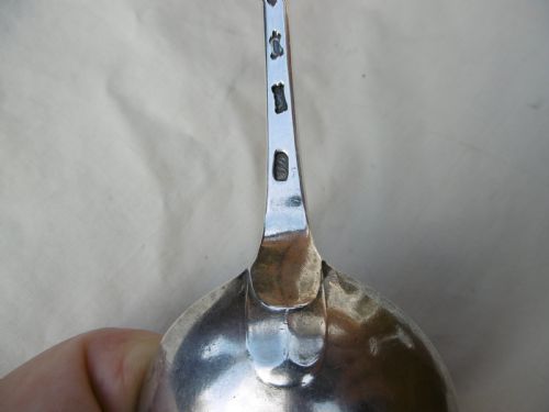 1749 LARGE GEORGE 11 HASH OR STUFFING SPOON BY JOHN WILKS GREAT HALLMARKS 150G 33CMS - ADDITIONAL PHOTO 2
