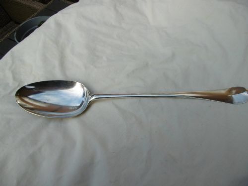 1749 LARGE GEORGE 11 HASH OR STUFFING SPOON BY JOHN WILKS GREAT HALLMARKS 150G 33CMS - ADDITIONAL PHOTO 5