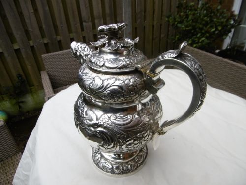1825 MAGNIFICENT RARE GEORGIAN IRISH COFFEE POT BY EDWARD POWER SEE PHOTOS 800G - ADDITIONAL PHOTO 2