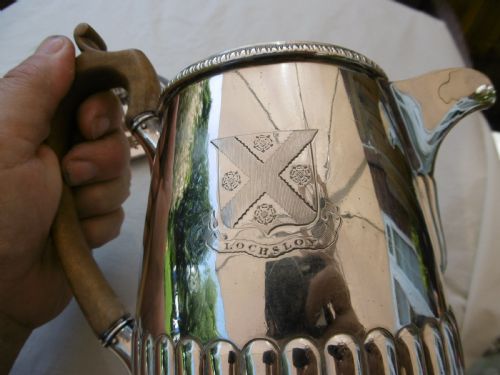 1814 STUNNING GEORGIAN COFFEE POT BY MATTHEW BOULTON WITH MCFARLANE CREST 630G - ADDITIONAL PHOTO 4