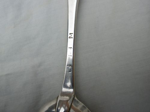 C1730 VERY RARE SCOTTISH PROVINCIAL ELGIN RAT TAIL TABLESPOON BY WILLIAM LIVINGSTONE 75G - ADDITIONAL PHOTO 3