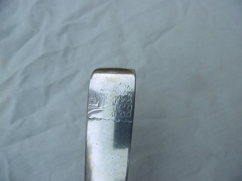 1775 RARE IRISH GEORGIAN HOOK END BASTING SPOON BY JOHN CRAIG NICE CREST 120G - ADDITIONAL PHOTO 4
