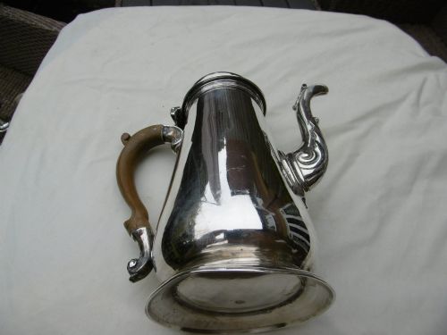 1748 FINE GEORGE 11 SILVER COFFEE POT BY RICHARD GURNEY 640 GRAMS - ADDITIONAL PHOTO 1