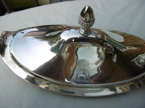 1799 MAGNIFICENT PAIR OF GEORGE 111 SILVER SAUCE TUREENS BY JOHN EMES GREAT CREST 1070 GRAMS - ADDITIONAL PHOTO 3