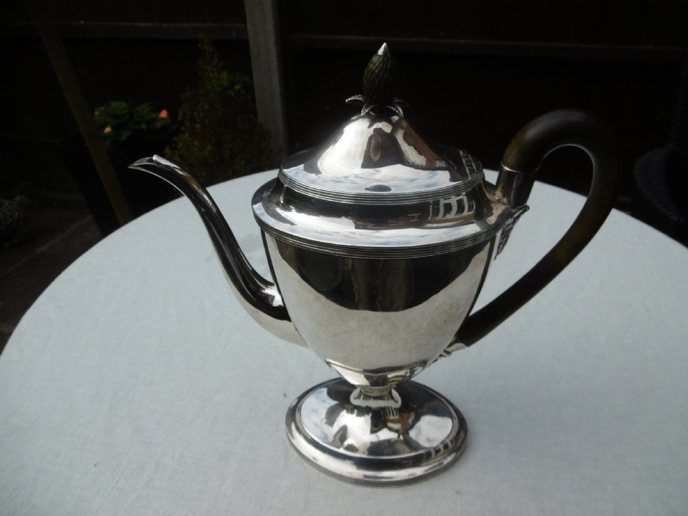 1797 beautiful Georgian Adams style Coffee Pot by Peter and Anne Bateman 670g