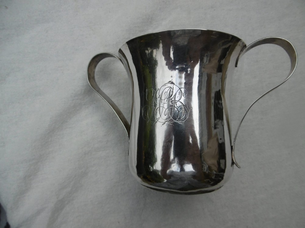 1795 very good George 111 Newcastle silver cup or porringer by J Langlands View IV