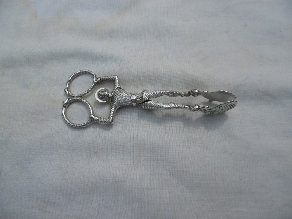 1848 Fine pair of Victorian Harlequin sugar nips by F Higgins 42g