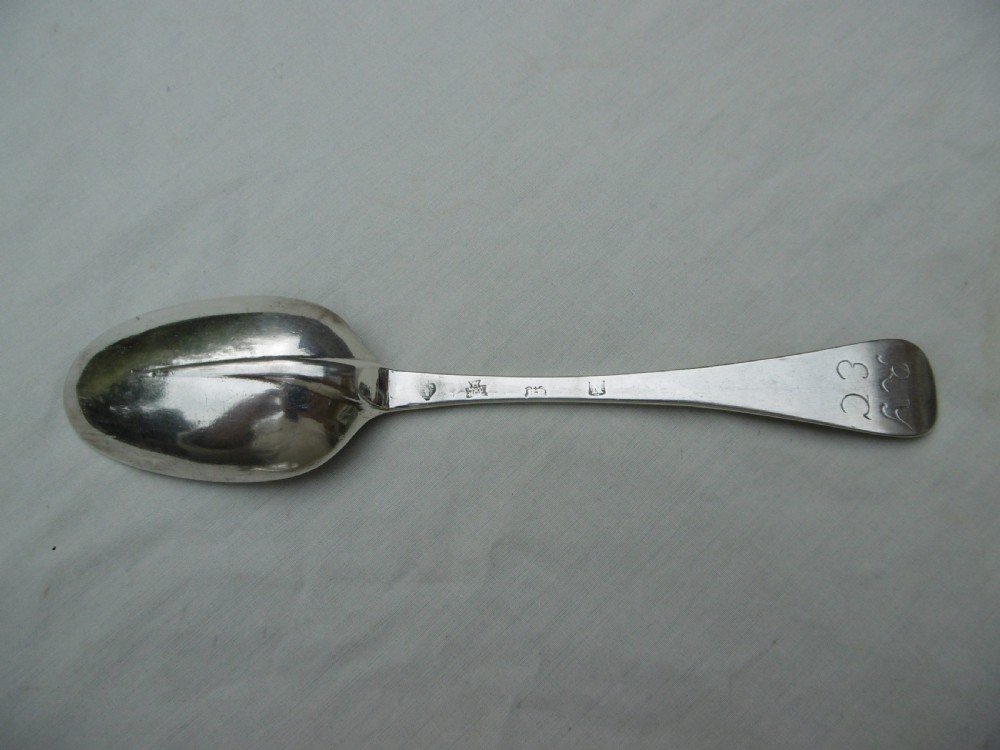 1717 rare Scottish George 1st Edinburgh rat tail tablespoon J Tait 75g