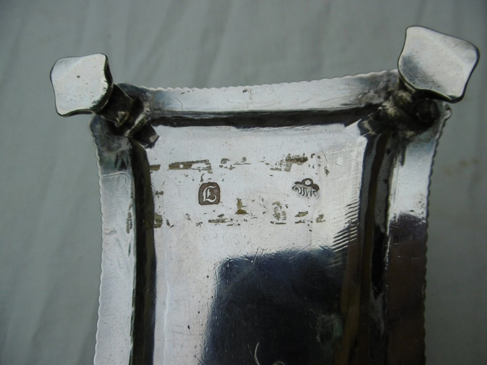 1764 fine George 111 silver snuffers tray or stand  by William Cafe 290g Great Crest View III