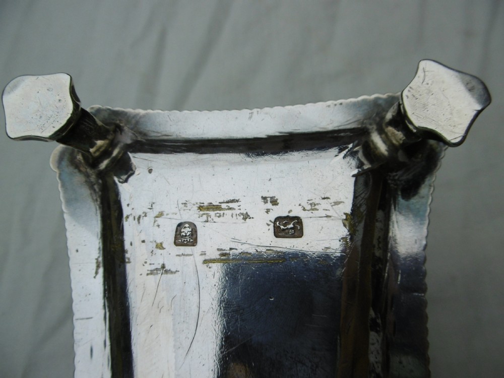 1764 fine George 111 silver snuffers tray or stand  by William Cafe 290g Great Crest View IV