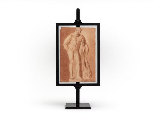 C18th Red Chalk Drawings. Italian School Hercules Farnese. Drawings on the Front and Back (Recto & Verso)
