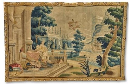 IMPRESSIVE GRAND SCALE C17TH MYTHOLOGICAL FLEMISH TAPESTRY CIRCA 1680