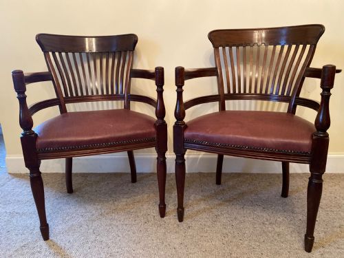 Pair of Mahogany Club chairs