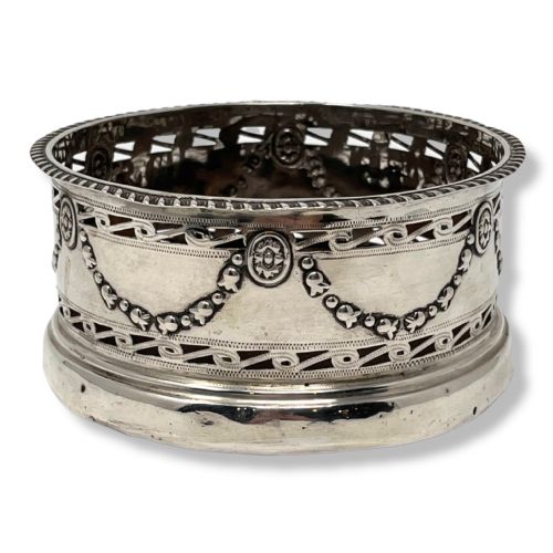 Silver bottle coaster