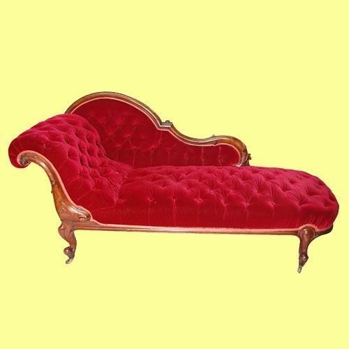 Quality Victorian Mahogany Antique Chaise Lounge
