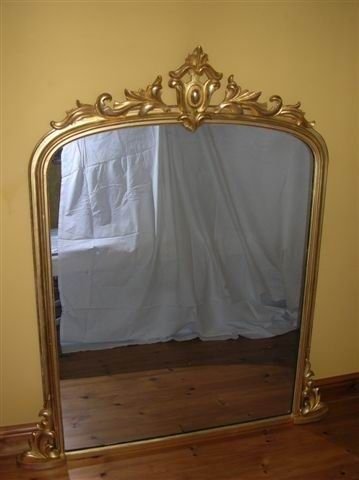 Quality 19th Century Gilt Antique Over Mantel Mirror