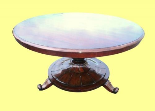 Beautiful William IV Mahogany Antique Circular Table