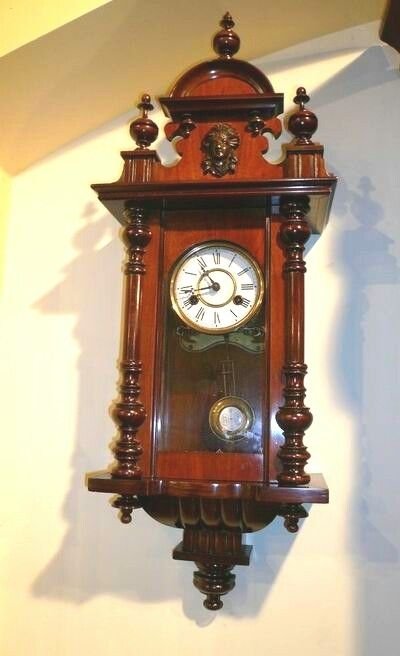 Lovely Little Antique Spring Driven Vienna Cloc