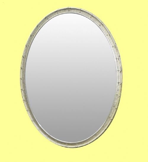 Superb Large Antique Gilt Oval 
Bevelled Mirror